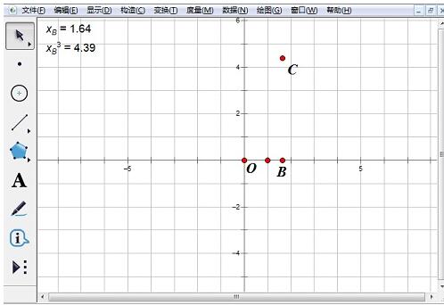 几何画板使用绘制点方法绘制函数y=x^3图像的图文教程